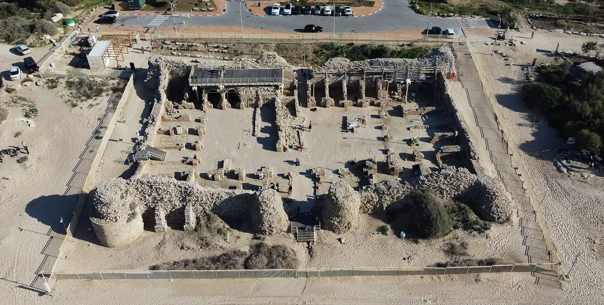 Walls of the Ashdod-Yam fortress by the sea