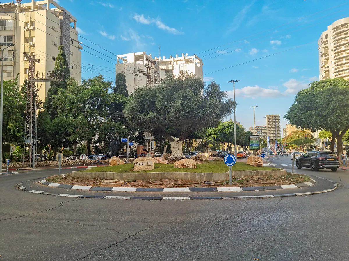 HaPoalim Square on Rogozin Street in Rova Alef, Ashdod